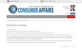 
							         Search For A Charity · Basic Portal - NJ DCA Charities Portal								  
							    