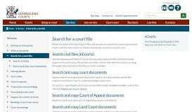 
							         Search for a court file | Queensland Courts								  
							    