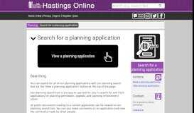 
							         Search for a planning application - Hastings Borough Council								  
							    