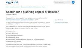 
							         Search for a Scottish planning appeal or decision - mygov.scot								  
							    