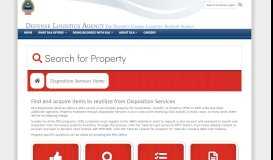 
							         Search for Property - Defense Logistics Agency								  
							    