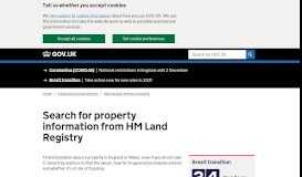 
							         Search for property information from HM Land Registry - GOV.UK								  
							    