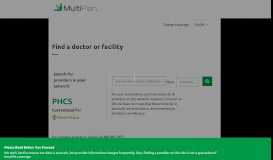 
							         Search for providers - MultiPlan								  
							    