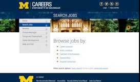 
							         Search Jobs | U-M Careers - umich careers - University of Michigan								  
							    