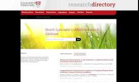 
							         Search Lancaster's definitive research database - Research Portal ...								  
							    