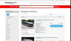 
							         Search New Inventory - Open Road Auto Group								  
							    