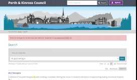 
							         Search - Perth & Kinross Council								  
							    