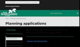 
							         Search planning applications online - East Renfrewshire Council								  
							    