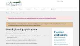 
							         Search planning applications | South Gloucestershire Council								  
							    