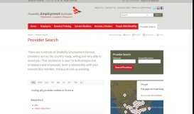 
							         Search - Provider Search - Disability Employment Australia								  
							    