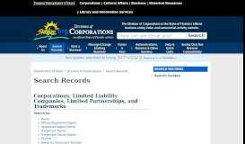 
							         Search Records - Division of Corporations - Florida Department of State								  
							    