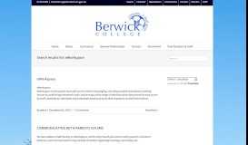 
							         Search Results – eWorkspace - Berwick College								  
							    