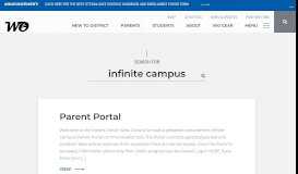 
							         Search Results for “infinite campus” – West Ottawa Public Schools								  
							    