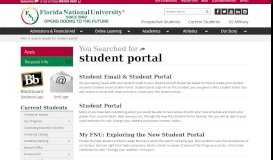 
							         Search Results for student portal | Florida National University								  
							    