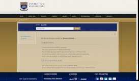 
							         Search Results : Ikamva Student Portal - UWC								  
							    