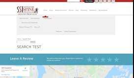 
							         Search Test | Southeastern Spine Institute								  
							    