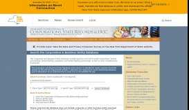 
							         Search the Corporation & Business Entity Database - New York State ...								  
							    