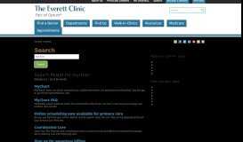 
							         Search | The Everett Clinic								  
							    