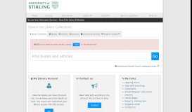
							         Search the Library Collections - Stirling - University of Stirling Portal								  
							    