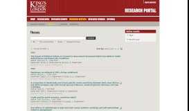 
							         Search theses - Research Portal, King's College, London								  
							    