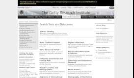 
							         Search Tools and Databases (Getty Research Institute) - The Getty								  
							    