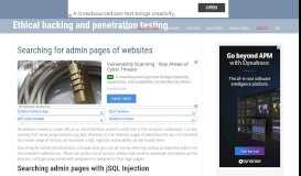 
							         Searching for admin pages of websites - Ethical hacking and ...								  
							    