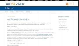 
							         Searching Online Resources - Library - Yale-NUS Library								  
							    