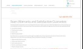 
							         Sears Warranty and Satisfaction Guarantee - Sears Home Services								  
							    