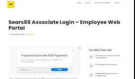 
							         Sears88 Associate Login - Employee Web Portal - Snipon								  
							    