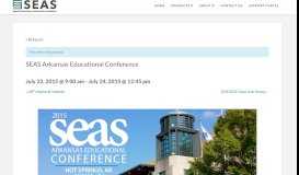 
							         SEAS Arkansas Educational Conference - SEAS Education								  
							    