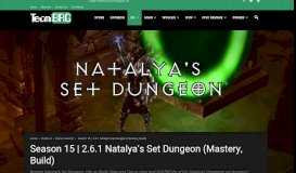 
							         Season 15 | 2.6.1 Natalya's Set Dungeon (Mastery, Build) | Team BRG								  
							    