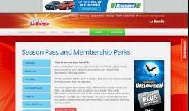 
							         Season Pass and Membership Perks | La Ronde								  
							    