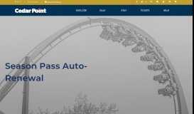 
							         Season Pass Auto-Renewal | Cedar Point								  
							    