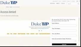 
							         Seasonal Employment at TIP | Duke TIP								  
							    
