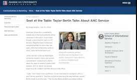 
							         Seat at the Table: Taylor Berlin Talks About ANC Service | American ...								  
							    