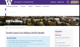 
							         Seattle Cancer Care Alliance (SCCA) Shuttle | UW Facilities								  
							    