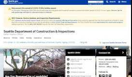 
							         Seattle Department of Construction & Inspections - SDCI | seattle.gov								  
							    