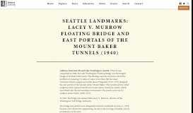 
							         Seattle Landmarks: Lacey V. Murrow Floating Bridge and East Portals ...								  
							    