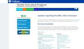 
							         Seattle Pre-School Program · Customer Self-Service								  
							    