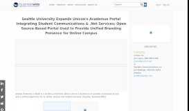 
							         Seattle University Expands Unicon's Academus Portal Integrating ...								  
							    