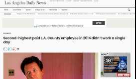 
							         Second-highest paid L.A. County employee in 2014 didn't ...								  
							    