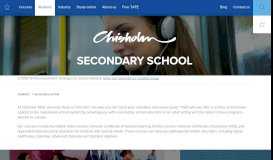 
							         Secondary school | Chisholm TAFE								  
							    