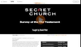 
							         Secret Church 1: Survey of the Old Testament - RightNow Media								  
							    