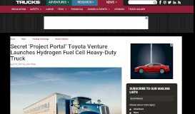 
							         Secret 'Project Portal' Toyota Venture Launches Hydrogen Fuel Cell ...								  
							    