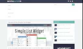 
							         Secrets of the Simple List Widget - ServicePortal.io - Service Portal ...								  
							    