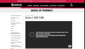 
							         Section 1: CORE ELMS | School of Pharmacy | University of ...								  
							    