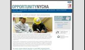 
							         Section 3 Employment Information | OpportunityNYCHA – REES								  
							    