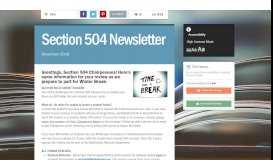 
							         Section 504 Newsletter | Smore Newsletters for Education								  
							    