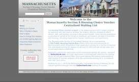 
							         Section 8 Centralized Waiting List Massachusetts								  
							    