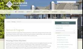 
							         Section 8 | Housing - Vancouver - Vancouver Housing Authority								  
							    
